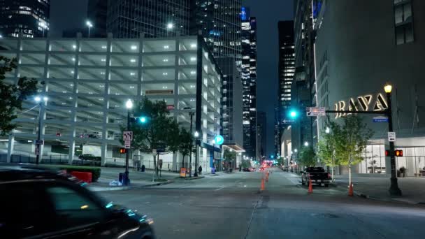Houston Şehir Merkezindeki Sokak Kanyonu Houston Texas Kasım 2022 — Stok video