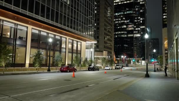 Street Canyon Downtown Houston Houston Texas Novembre 2022 — Video Stock