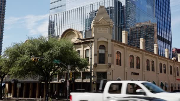 Ιστορικά Κτίρια Στο Congress Ave Στο Austin Austin Texas Οκτωβρίου — Αρχείο Βίντεο
