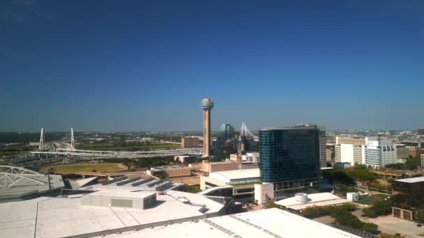 飞往德克萨斯州达拉斯市中心的航班 2022年11月9日 Texas Dallas — 图库视频影像