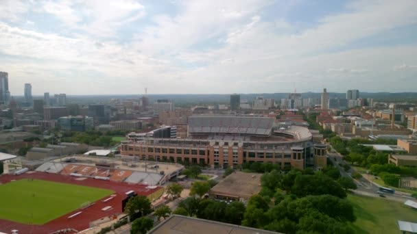 Darrell Royal Texas Memorial Stadium Domov Fotbalového Týmu Longhorns Austinu — Stock video