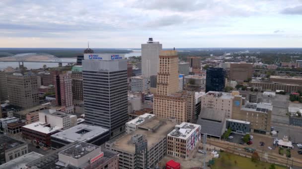 Centro Ciudad Memphis Desde Arriba Memphis Tennessee Noviembre 2022 — Vídeo de stock