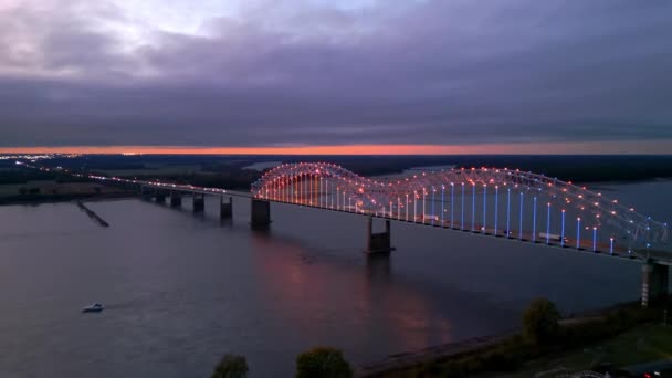 Puente Hernando Soto Memphis Entre Arkansas Tennessee Memphis Tennessee Noviembre — Vídeos de Stock