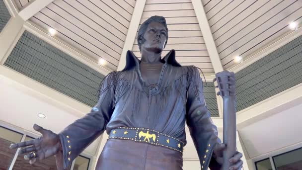 Estátua Elvis Centro Visitantes Memphis Memphis Eua Novembro 2022 — Vídeo de Stock