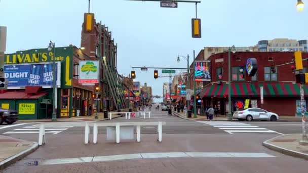 Jalan Beale Terkenal Memphis Memphis Amerika Serikat November 2022 — Stok Video