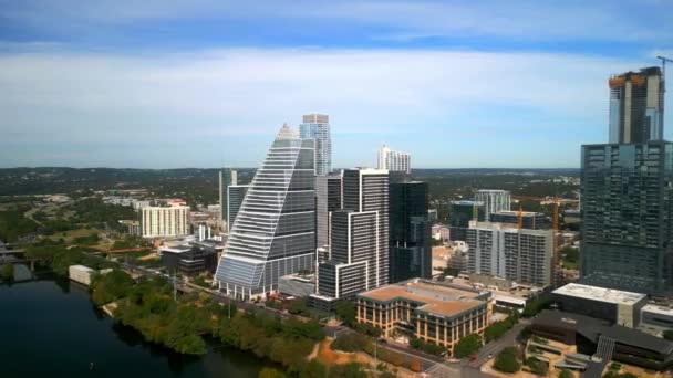 Austin Texas Belvárosának Modern Épületei Ausztin Texas November 2022 — Stock videók