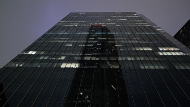 Hirise Gebäude Houston Bei Nacht Houston Texas November 2022 — Stockvideo