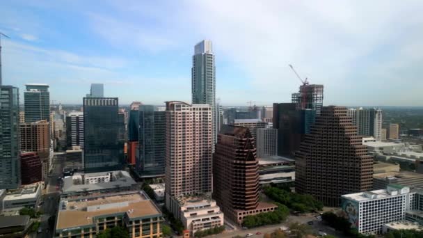 Die Modernen Gebäude Der Innenstadt Von Austin Texas Austin Texas — Stockvideo