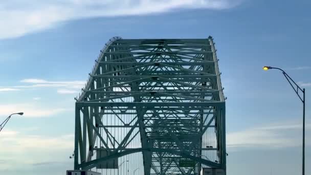 Driving Hernando Soto Bridge Memphis Memphis Usa November 2022 — Stock Video