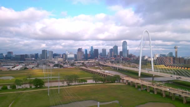 Skyline Dallas Texas Dallas Texas Novembre 2022 — стоковое видео