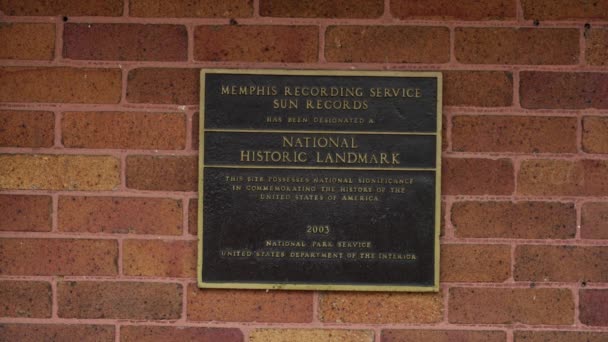 Sun Records Memphis National Historic Landmark Memphis Tennessee Noviembre 2022 — Vídeos de Stock