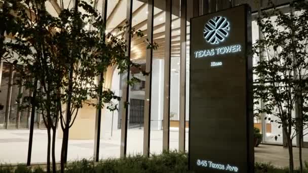Famosa Texas Tower Nella Città Houston Houston Texas Novembre 2022 — Video Stock
