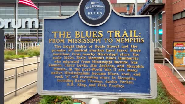 Der Blues Trail Von Mississippi Nach Memphis Memphis Usa November — Stockvideo