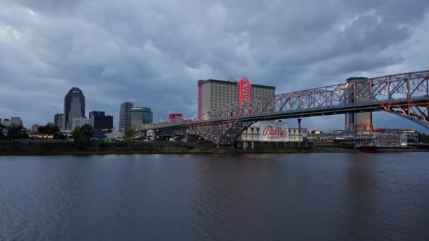 Cidade Shreveport Noite Shreveport Louisiana Novembro 2022 — Vídeo de Stock