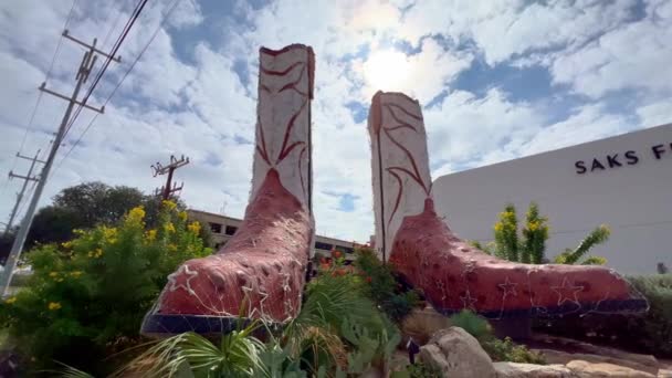 Größte Stiefel Der Welt San Antonio San Antonio Usa Oktober — Stockvideo