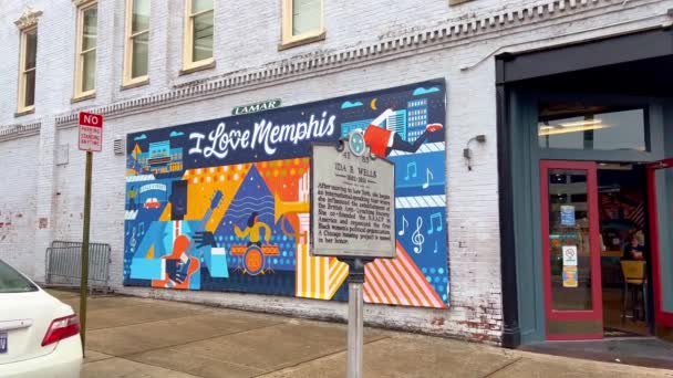 Słynna Ulica Beale Memphis Memphis Usa Listopad 2022 — Wideo stockowe