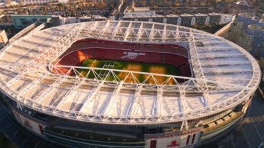 Ünlü Arsenal London Emirates Stadyumu - hava manzaralı - LONDON, Birleşik KINGDOM - 18 ARALIK 2022