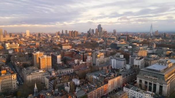 Flug Über London Toller Blick Über Die Dächer Reisefotos — Stockvideo