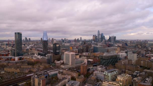 Háztetők Fölött London Híres Város Felülről Utazási Fotózás — Stock videók