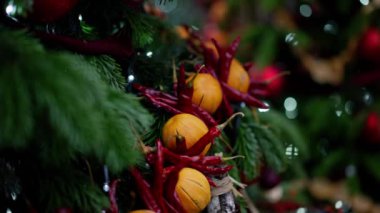 Güzel Noel dekorasyon arka plan klibi - seyahat fotoğrafçılığı