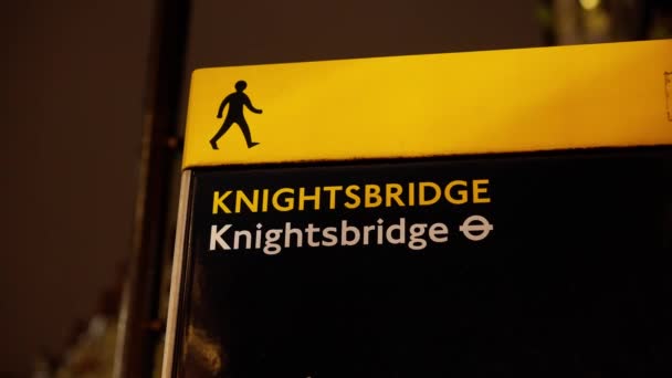 Londra Knightsbridge Posto Bellissimo Costoso Fotografia Viaggio — Video Stock
