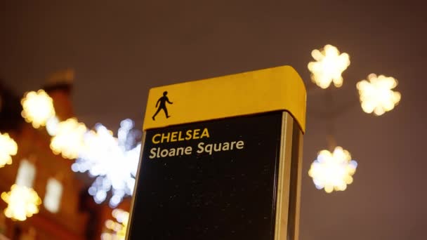 Sloane Square Londres Chelsea Fotografía Viaje — Vídeo de stock