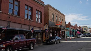 Fort Worth Stockyard tarihi bölgede - Fort Worth, TEXAS - Kasım 09, 2022