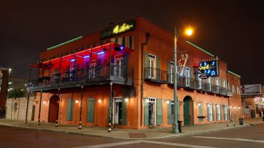 Blues ve Rock Müzik 'in evi Memphis' teki Beale Caddesi 'ndeki Blues Cafe MEMPHE, TENNESSEE - 07 Kasım 2022