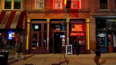 Memphis 'teki Beale Caddesi - Blues ve Rock Müzik' in ve efsanevi bir yerin evi - MEMPHE, TENNESSEE - Kasım 07, 2022