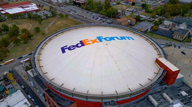 Yukarıdan FedEx Forumu Memphis - Memphis Grizzlies 'in evi - MEMPhis, TENNESSEE - Kasım 07, 2022