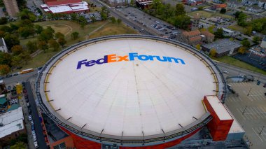 Yukarıdan FedEx Forumu Memphis - Memphis Grizzlies 'in evi - MEMPhis, TENNESSEE - Kasım 07, 2022