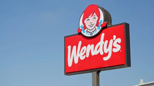 Wendys Fast Food Restaurant Galveston Texas November 2022 — Stockfoto