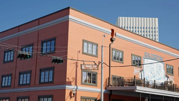 Galveston 'un tarihi bölgesi ve eski tuğla evleri - GALVESTON, TEXAS - Kasım 03, 2022