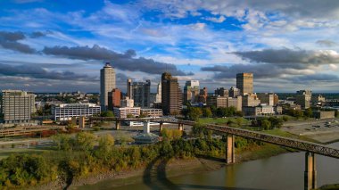 Skyline of Memphis in Tennessee - MEMPHIS, TENNESSEE - NOVEMBER 07, 2022 clipart