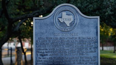 Dallas Teksas 'taki Old City Park' ın eski binaları - Dwight, TEXAS - 30 Ekim 2022