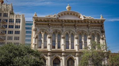 Austin 'deki Kongre Bulvarı' ndaki tarihi binalar - AUSTIN, TEXAS - 31 Ekim 2022
