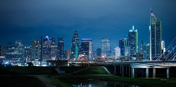 Skyline Dallas Texas Night Dallas Texas October 2022 — стокове фото