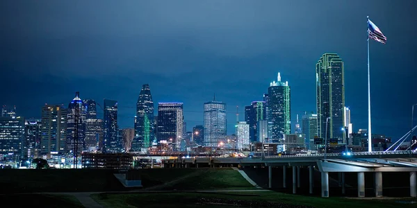 Skyline Dallas Texas Night Dallas Texas October 2022 — стокове фото