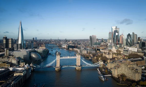 Londra Üzerinde Tower Bridge River Thames London United Kingdom Aralik — Stok fotoğraf
