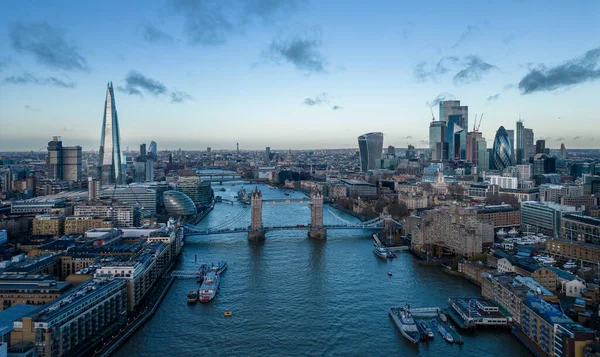 Sabahın Erken Saatlerinde Londra Hava Manzara Londra Rli Kingdom Aralik — Stok fotoğraf