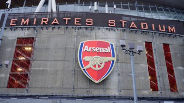 Emirates Stadyumu - Arsenal London futbol kulübü - LONDON, BİRLİK KINGDOM - 20 ARALIK 2022