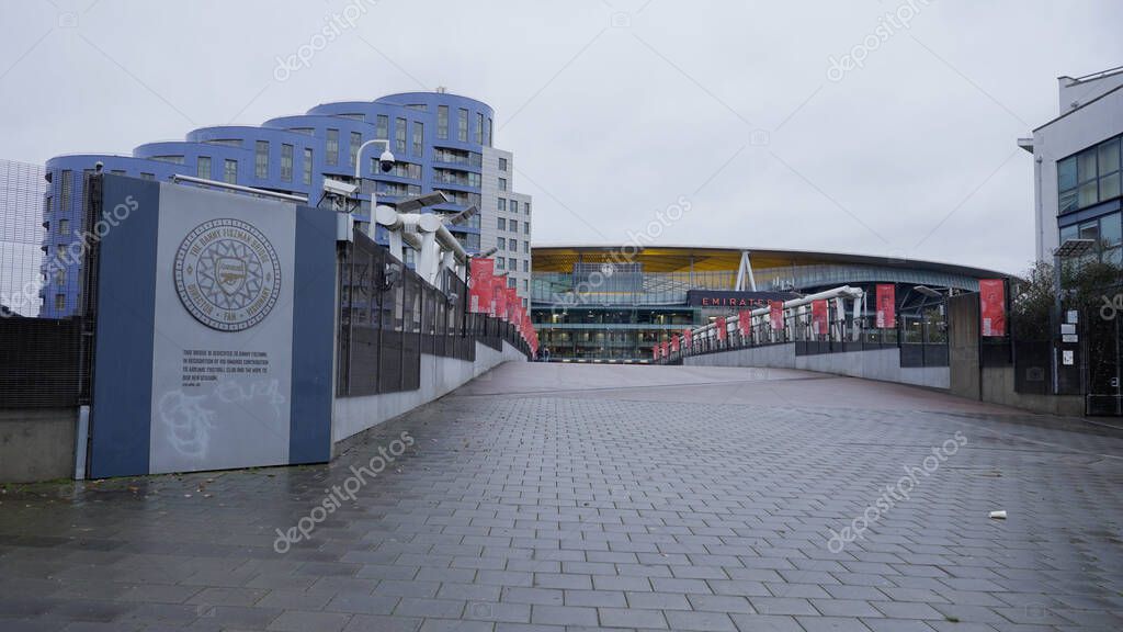 Emirates Stadium - home of Arsenal London football club - LONDON, UNITED KINGDOM - DECEMBER 20, 2022