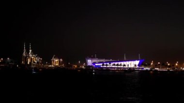 Miami Limanı ve Gece Gemi Terminalleri - MIAMI, ABD - 14 Şubat 2022