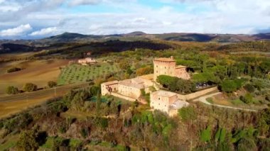 Tuscany İtalya 'da tipik kırsal alanlar ve manzara - seyahat fotoğrafçılığı