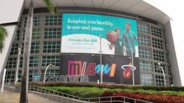 FTX Arena Miami eski Amerikan Havayolları Arena - MIAMI, ABD - 14 Şubat 2022