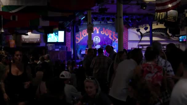 Famoso Sloppy Joes Bar Key West Noite Miami Eua Fevereiro — Vídeo de Stock