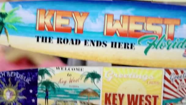 Souvenirs Key West Florida Key West Verenigde Staten February 2022 — Stockvideo