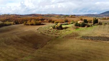 Tuscany İtalya 'da tipik kırsal alanlar ve manzara - seyahat fotoğrafçılığı