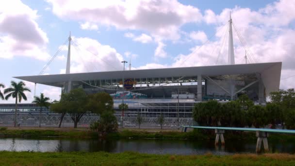 Hard Rock Stadium Home Miami Dolphins Miami Usa Февраля 2022 — стоковое видео