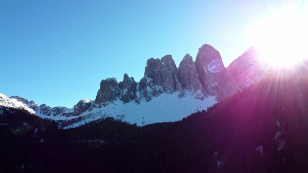 Geissler Hegyek Puez Geissler Természetvédelmi Park Olaszország Dél Tirol Utazási — Stock videók